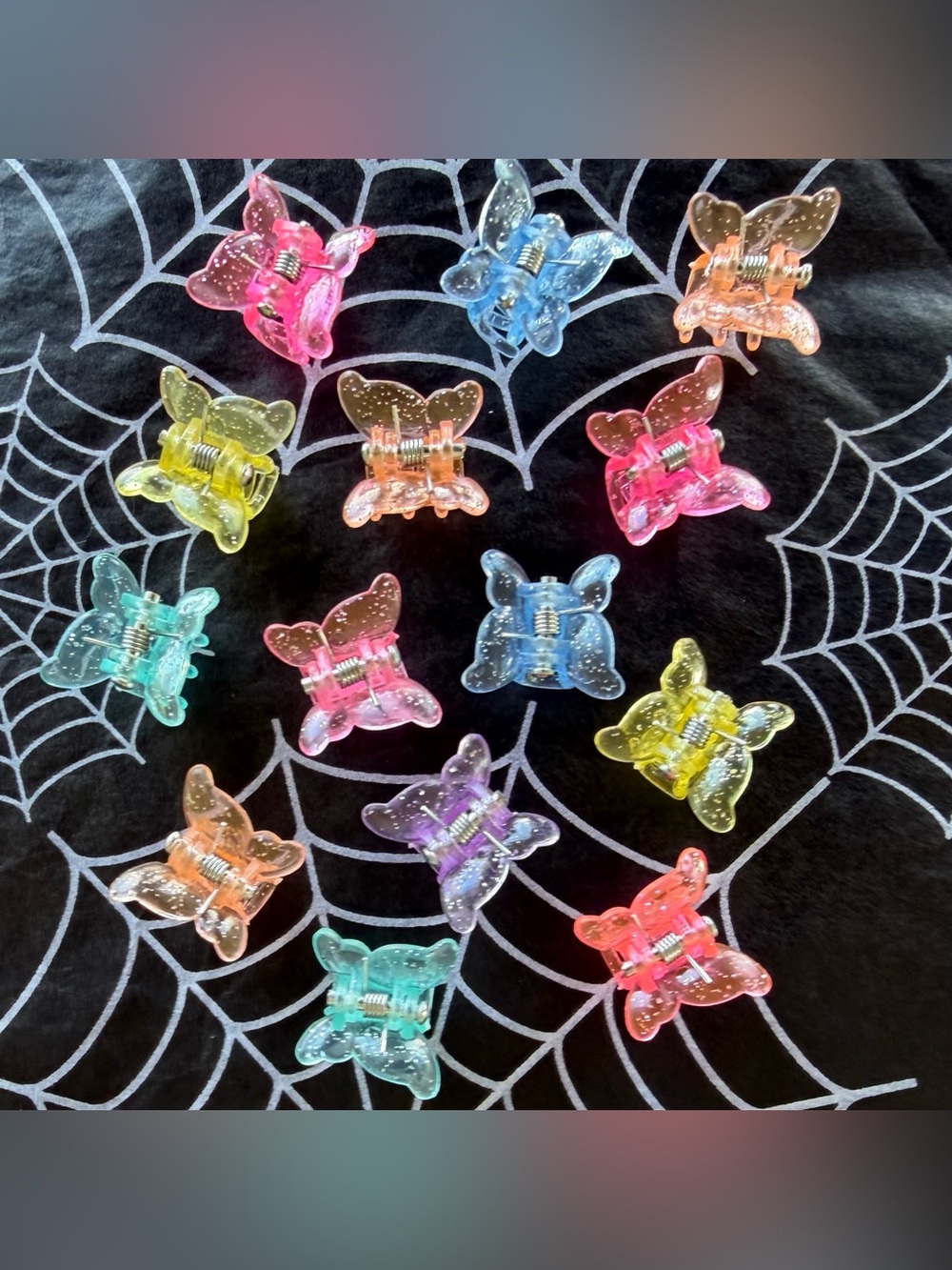 14 Mini Butterfly Glitter Hair Clips 🦋 #90s #y2k vibes